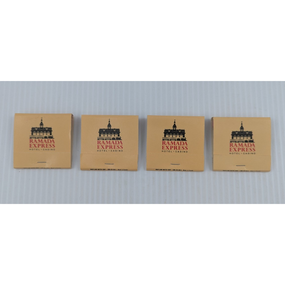 Ramada Express Hotel Casino Matchbook Vintage Matches Laughlin NV Lot of 4